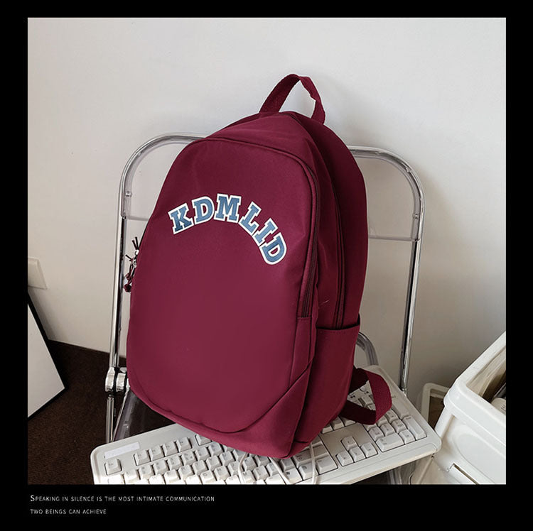 Korean Version Schoolbag Women's New Trendy Japanese Printing Simple Small Fresh Large Capacity Junior High School High School Backpack Men