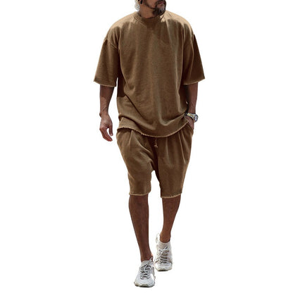 Sports suit casual loose short sleeved T-shirt shorts trendy men's clothing