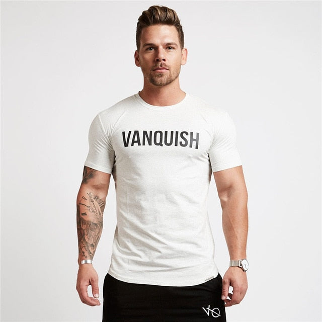 Spor T Shirt Erkek Pamuklu O-Boyun Spor Salonu Antrenman T Shirt Erkek Elastik Sıkı Koşu T Shirt Spor Vücut Geliştirme Fitness Gömleği