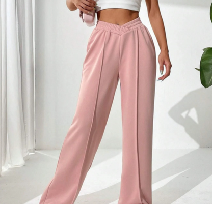 Women's loose casual pants comfortable home pants solid color casual wide leg sports pants