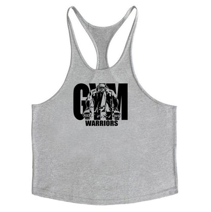 Cotton fitness vest GYM WARRIORS sport deep digging thin shoulder strap shirt