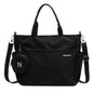 Large capacity multi-pocket tote hand-held canvas bag zipper commuter student book one-shoulder messenger class computer bag