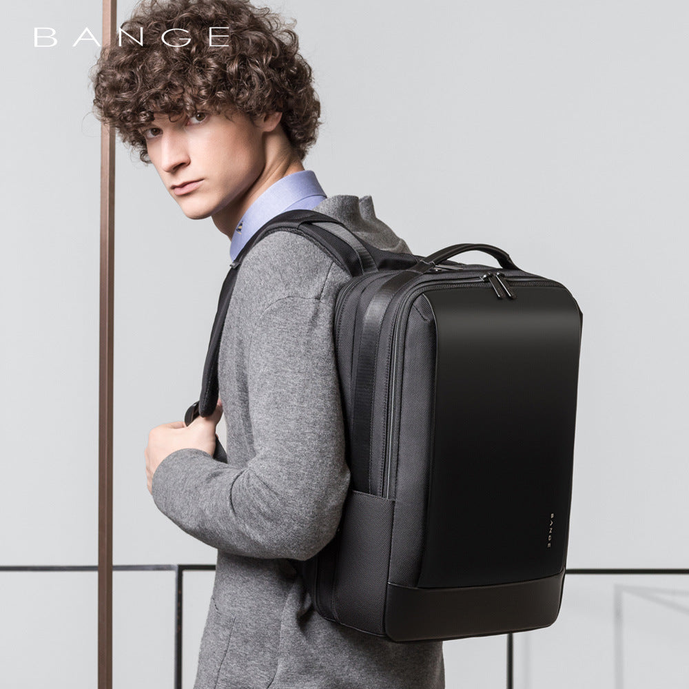 BANGE Business Casual Lightweight Backpack Men's Large Capacity Travel Backpack Student Computer School Bag Backpack