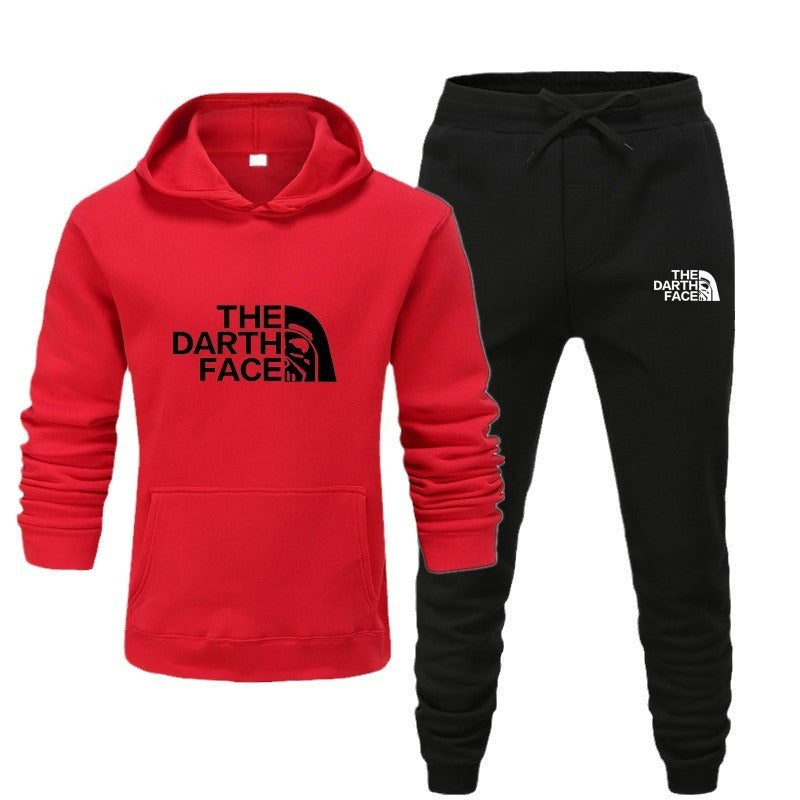 Herren ab- Sport- und Freizeit-Outdoor-Hoodie-Set Herbst und Winter trendiger bedruckter Hoodie-Kapuzenpullover