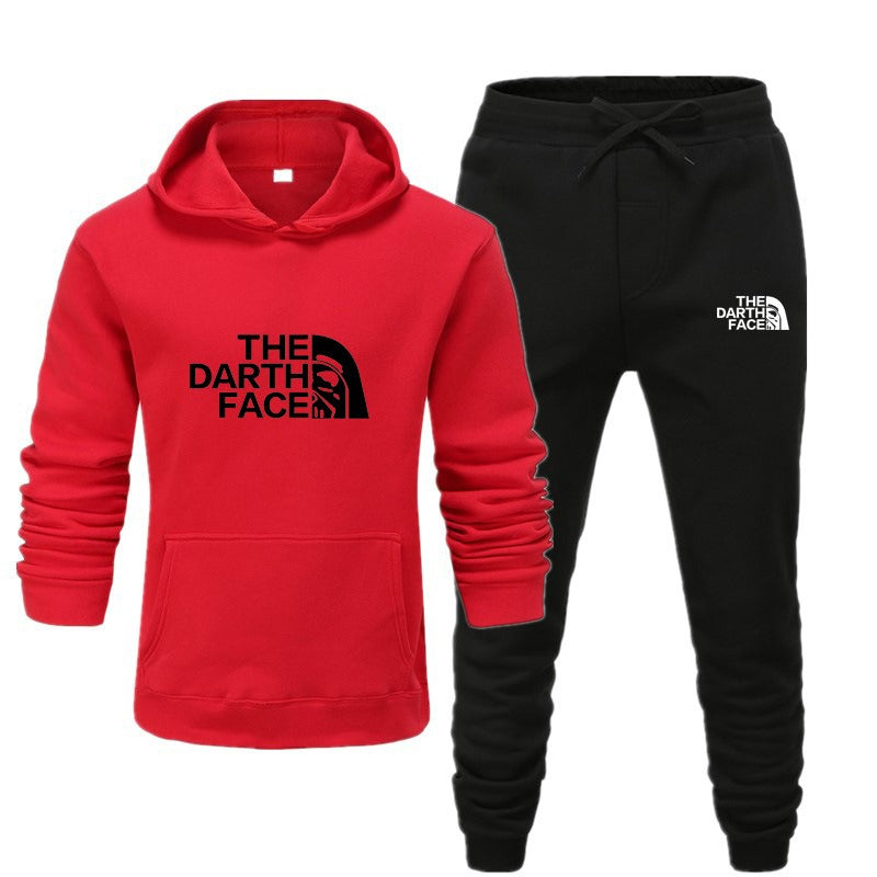 Herren ab- Sport- und Freizeit-Outdoor-Hoodie-Set Herbst und Winter trendiger bedruckter Hoodie-Kapuzenpullover