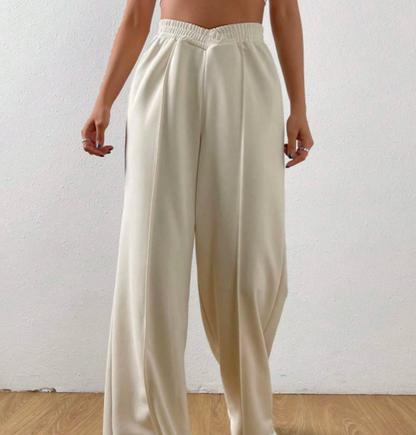 Women's loose casual pants comfortable home pants solid color casual wide leg sports pants