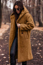 Long net color long sleeved woolen women's coat