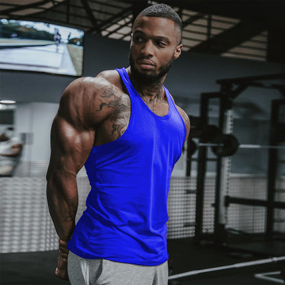 Erkek Spor Atlet Stringer Kas Tankı Üstleri Fitness Spor Gömlek Y BACK Racer Antrenman Üstleri Yelek 