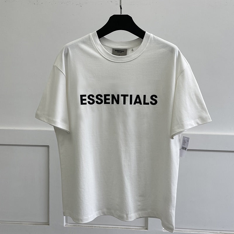 FEAR OF GOD ESSENTIALS Double Thread Chest Letter High Street Short Sleeve T shirt Mens and Womens Fashion Sign