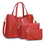 Women Bag Top-Handle Bags Female Famous Brand Women Messenger Bags Handbag Set PU Leather Composite Bag