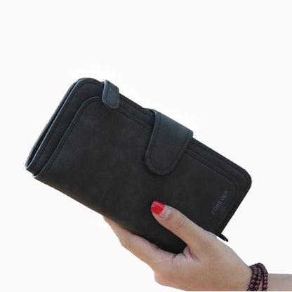 Brand Leather Women Wallet High Quality Design Hasp Solid Color Card Bags Long Female Purse 8 Colors Ladies Clutch Wallet