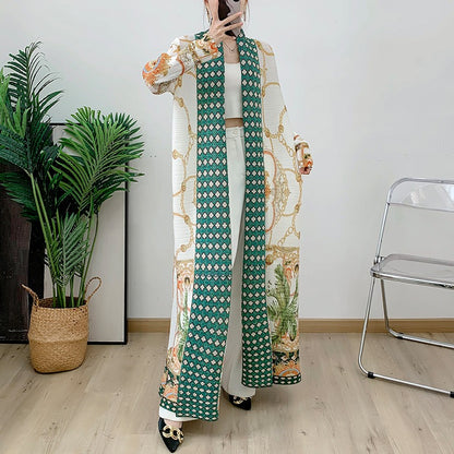 Autumn vacation style coat jacket cape printed Arab robe