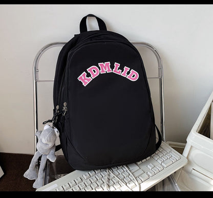 Korean Version Schoolbag Women's New Trendy Japanese Printing Simple Small Fresh Large Capacity Junior High School High School Backpack Men