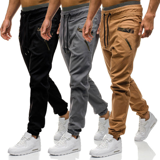 Moda Erkek Spor Salonları Saf renk Pantolonlar Joggers Fitness Günlük Uzun Pantolonlar Erkek Antrenman Skinny Eşofman Pantolonları Jogger Eşofman Pantolonları