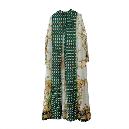 Autumn vacation style coat jacket cape printed Arab robe