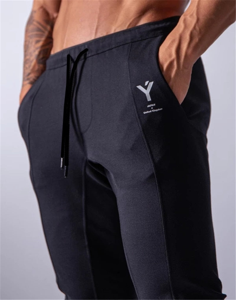 Yeni Jogging Pantolon Erkek Spor Eşofman Pantolonu Koşu Pantolonu GYM Pantolon Erkek Jogger Pamuklu Eşofman Pantolonu Slim Fit Pantolon Vücut Geliştirme Pantolonu 