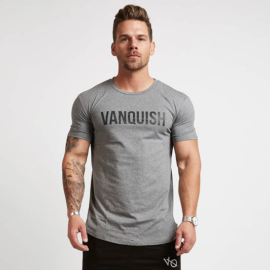 Spor T Shirt Erkek Pamuklu Kuru Fit Spor Salonu Antrenman T-Shirt Erkek Rashgard Koşu Gömleği Spor Giyim Spor Vücut Geliştirme Gömleği Fitness Üst