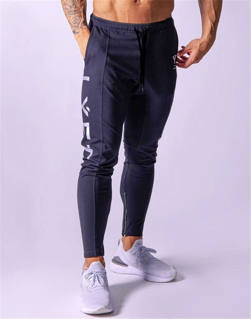 Yeni Jogging Pantolon Erkek Spor Eşofman Pantolonu Koşu Pantolonu GYM Pantolon Erkek Jogger Pamuklu Eşofman Pantolonu Slim Fit Pantolon Vücut Geliştirme Pantolonu 