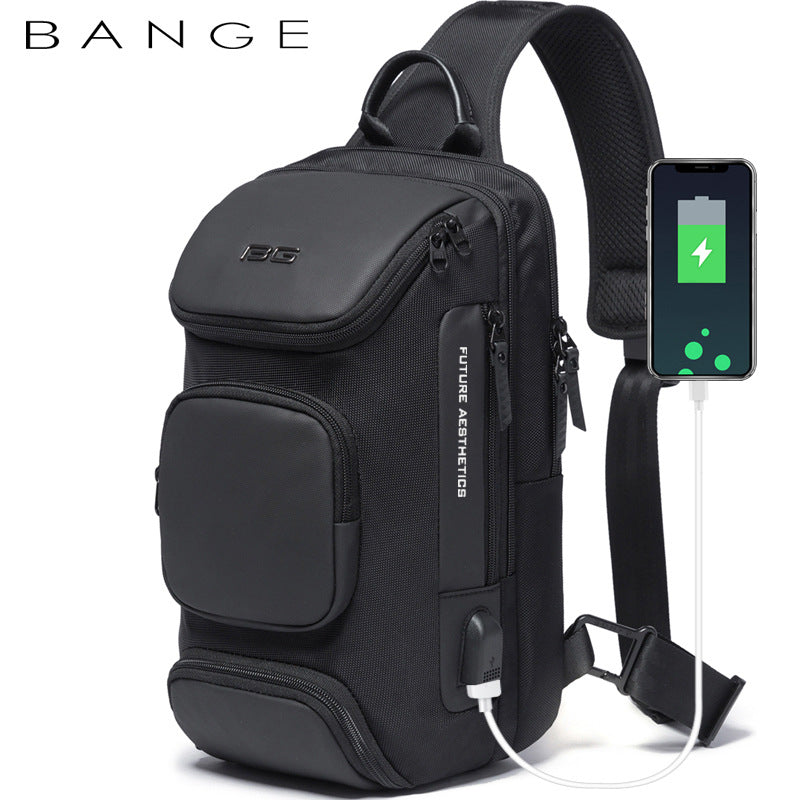 Sports Car New Travel Messenger Bag Technology USB Outdoor Fashion Casual Shoulder Bag Men's Chest Bag