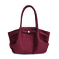 Suede tote bag for women in autumn and winter, high-end and niche design, large capacity commuting retro handbag