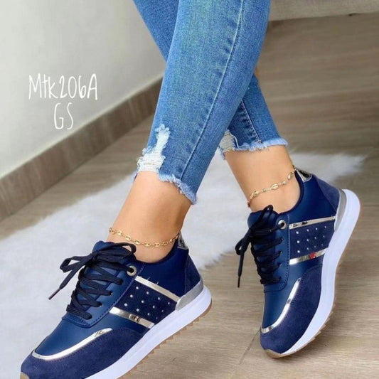 Sports shoes women spring and autumn new Europe and the United States large size thick bottom color Europe and the United States