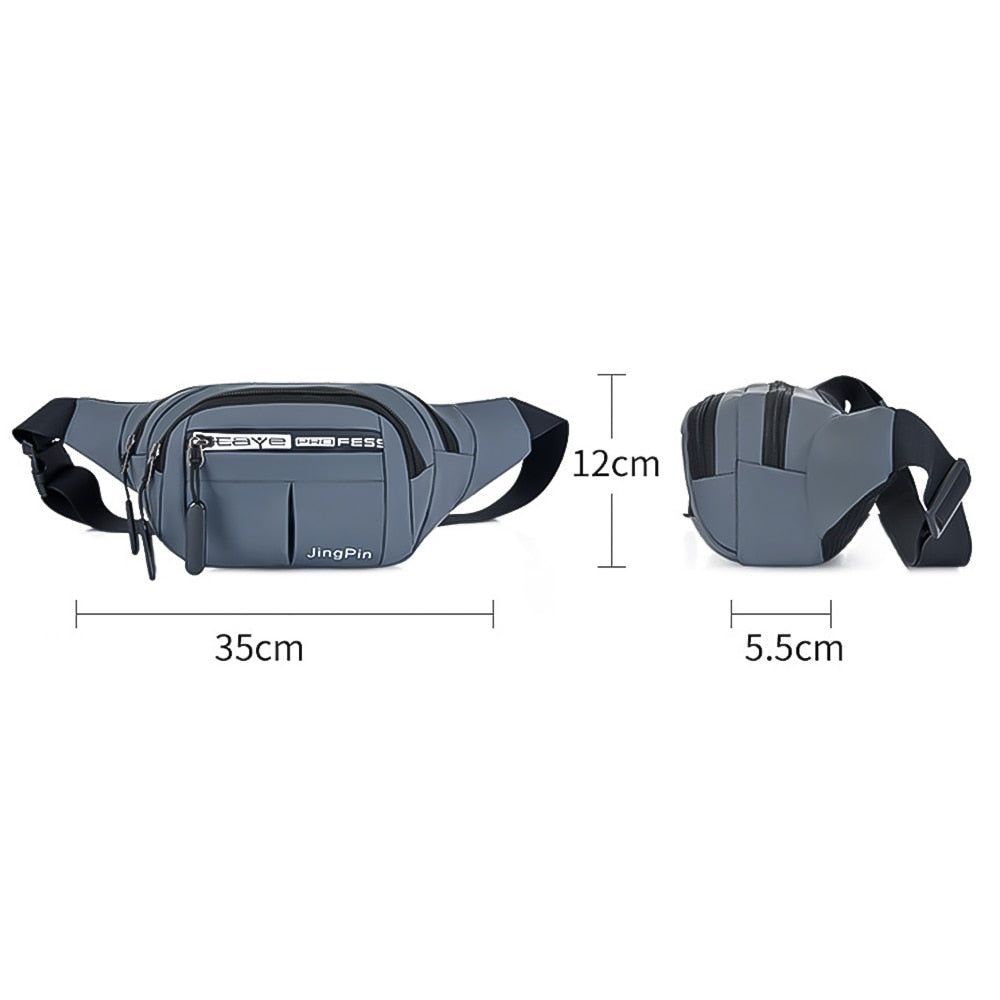 Outdoor Waist Bag Waterproof Waist Bum Bag Running Jogging Belt Pouch Zip Fanny Pack  Mobile Phone Bag Oxford Cloth Chest Bag