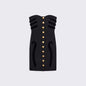 Solid color short dress for women's fashion slim fit strapless dress