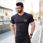 Spor T Shirt Erkek Pamuklu Kuru Fit Spor Salonu Antrenman T-Shirt Erkek Rashgard Koşu Gömleği Spor Giyim Spor Vücut Geliştirme Gömleği Fitness Üst