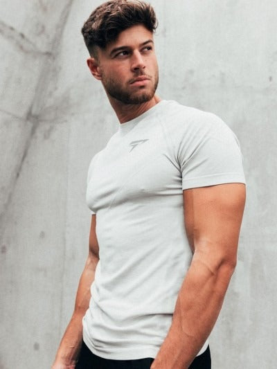 Fitness Brother Mens Running Sports Slim Fit Short Sleeve Quick Drying Clothes Milk Silk Quick Drying Training T shirt