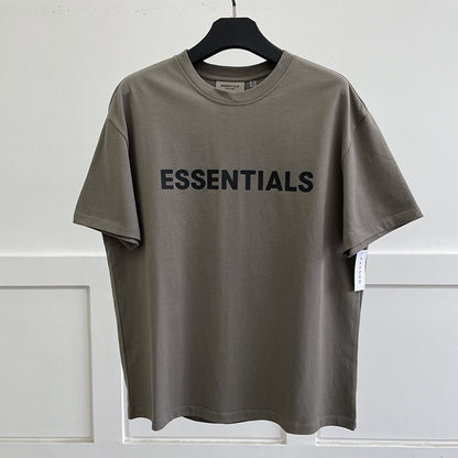 FEAR OF GOD ESSENTIALS Double Thread Chest Letter High Street Short Sleeve T shirt Mens and Womens Fashion Sign