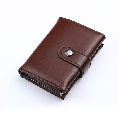 Men And Women Genuine Leather Credit card Case Pocket Box Business ID Card Holder Cover Birthaday Gifts