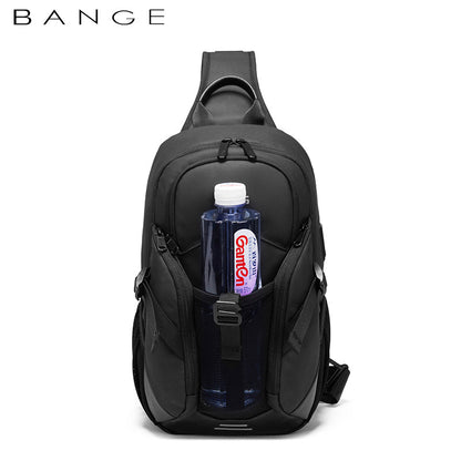 New Men's Summer Chest Bag Fashion Trend Atmospheric Business Messenger Bag All-Match USB Shoulder Bag