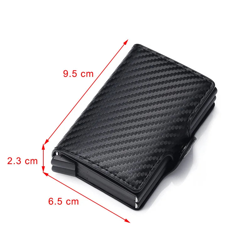 Carbon Fiber Leather Men Wallet Money Bag