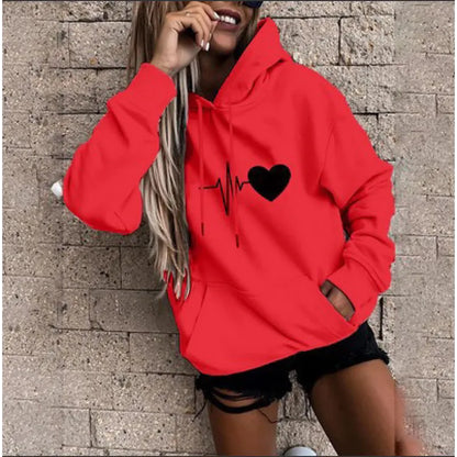 Damen Plus Samt Hoodie